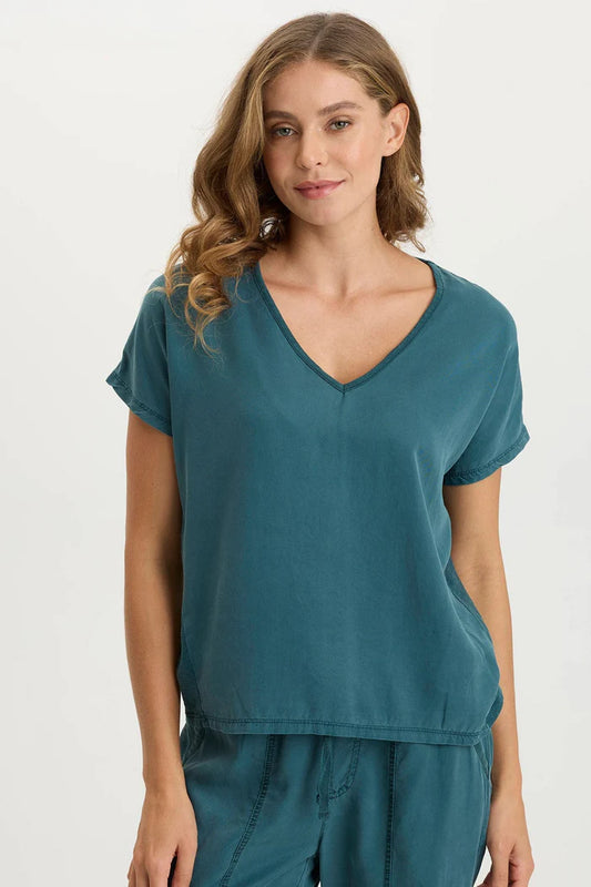 XCVI ULYSSES TOP - TEAL BLUE