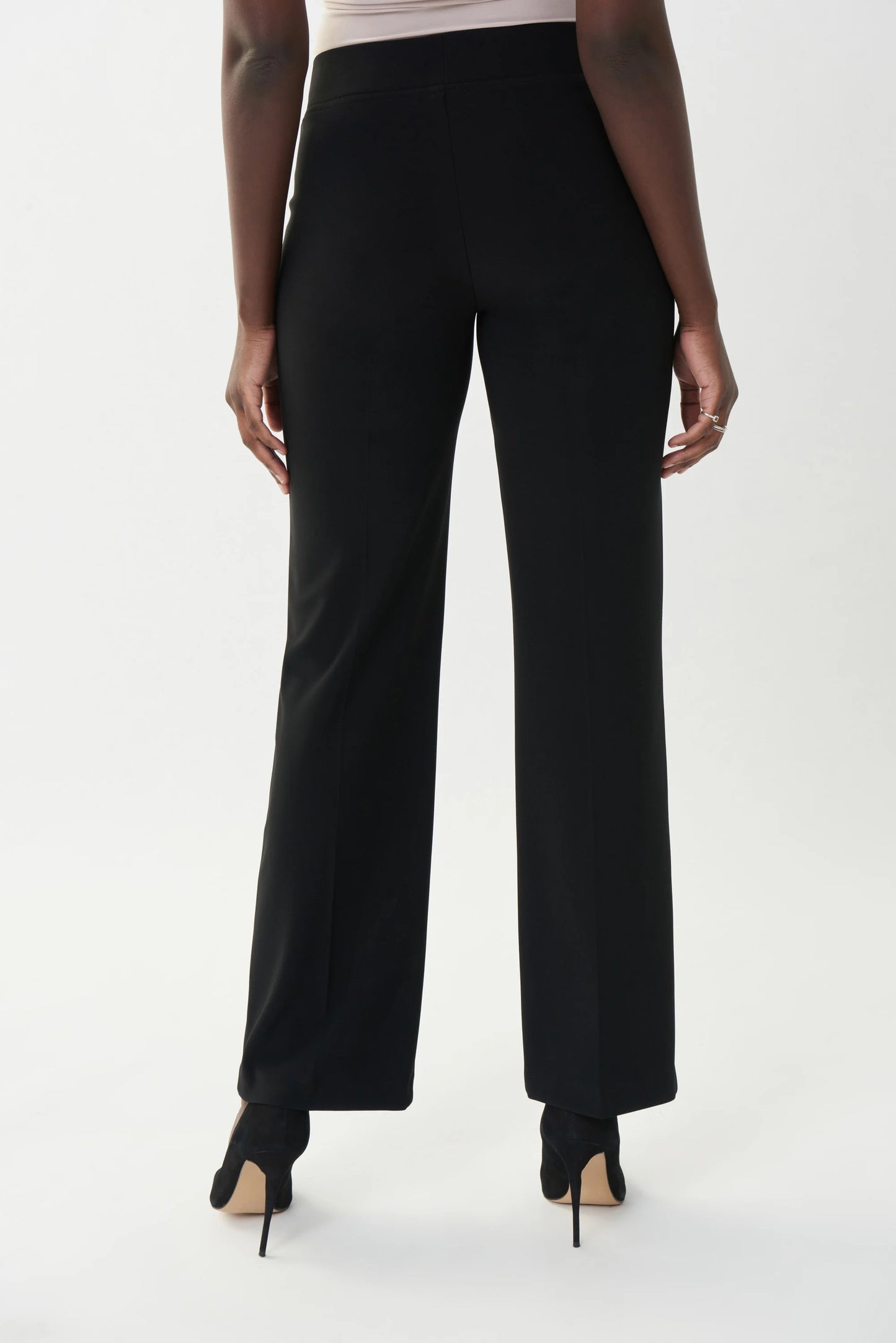 JOSEPH RIBKOFF CLASSIC WIDE-LEG PANT - BLACK
