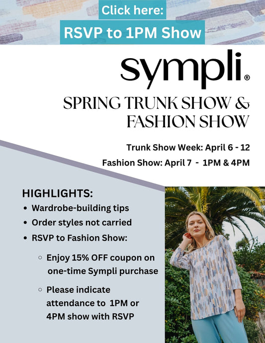 Sympli Fashion Show RSVP - 1PM SHOWING