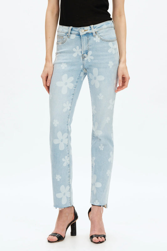 BAYEAS DAISY PRINT JEANS