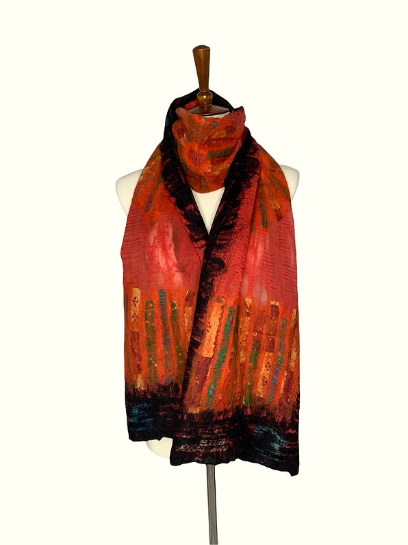 POMEGRANATE MOON SARI SUN WARM SCARF - SSSW2022