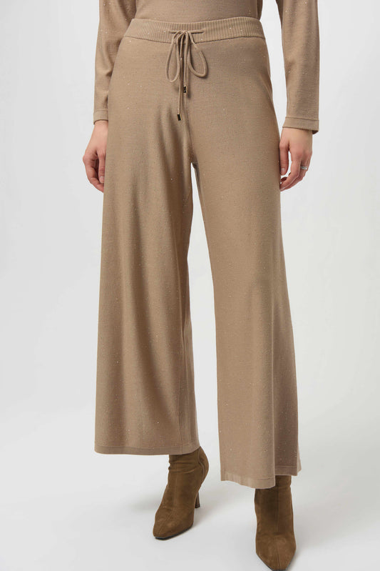 JOSEPH RIBKOFF SEQUINED CULOTTE PANTS - CHAMPAGNE