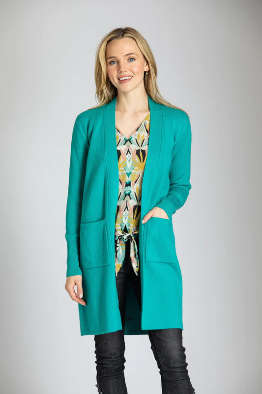 *SALE* AP NY OPEN FRONT CARDIGAN - TURQUOISE - SW73D