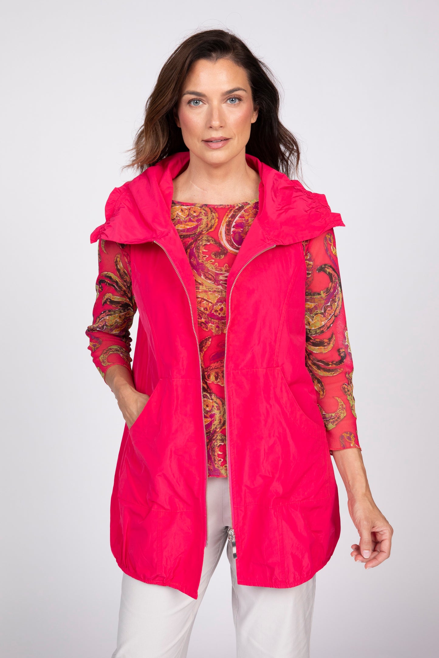 SALE OLIVIA BY HABITAT TUNIC VEST - AZALEA