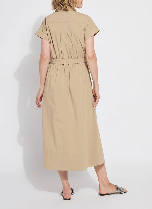 LYSSE THALASSA MIDI DRESS - SAND