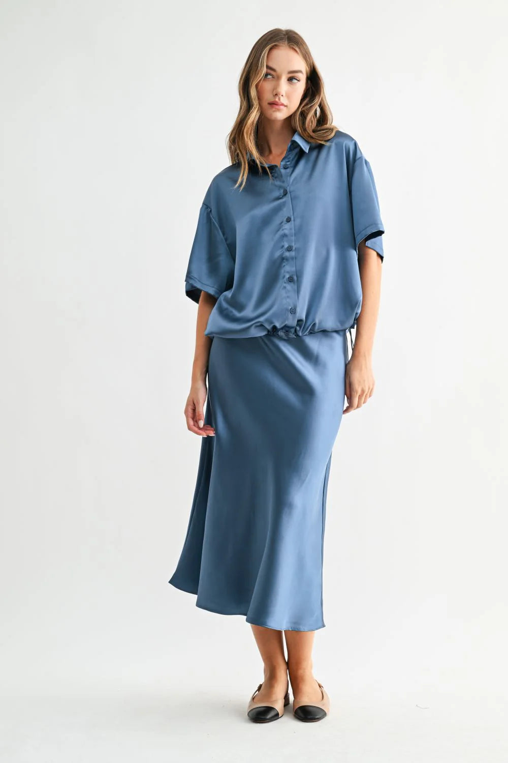 JOH JANIA SKIRT - MIDNIGHT BLUE