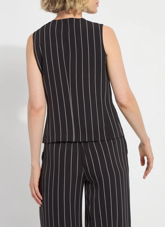 SALE LYSSE AVA TAILORED VEST - BLACK & WHITE