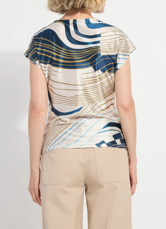 SALE LYSSE FARIDE SIDE PLEATED TOP - MULTI