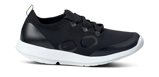 OOFOS OOMG SPORT LACE-UP - BLACK & WHITE - 5076WHTBLK