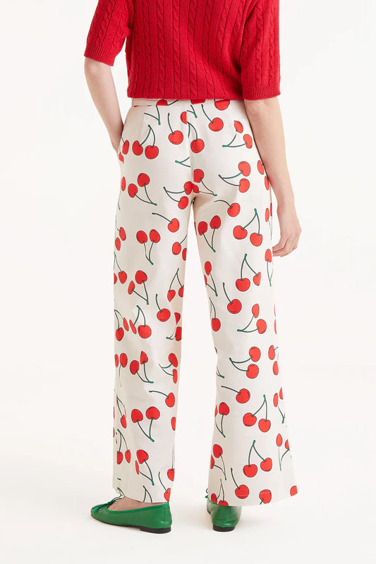 *SALE* COMPANIA FANTASTICA CHERRY PANTS - CREAM MULTI