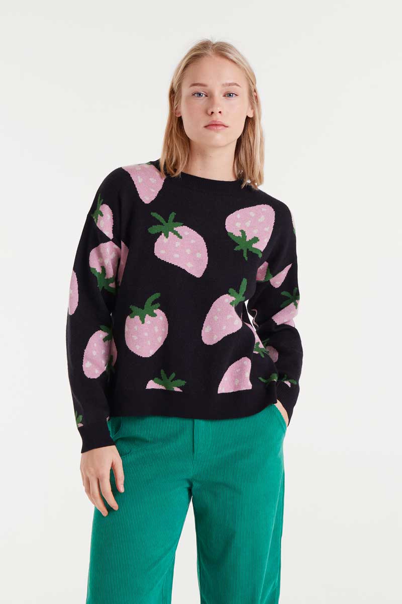 COMPANIA FANTASTICA STRAWBERRY SWEATER - MULTI