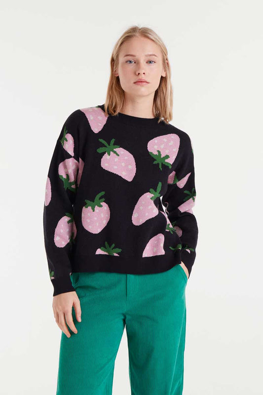 COMPANIA FANTASTICA STRAWBERRY SWEATER - MULTI