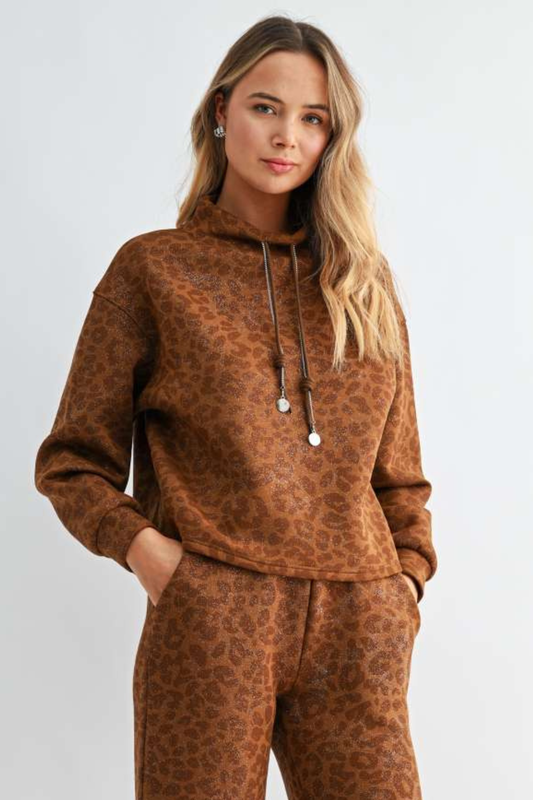 JOH FANNETTE TOP - GLITTER CARAMEL