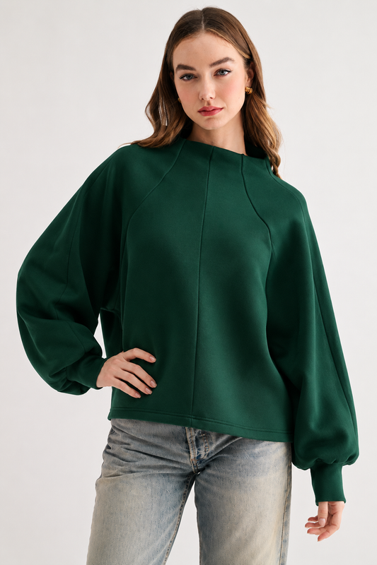 JOH FELICIA TOP - HUNTER GREEN