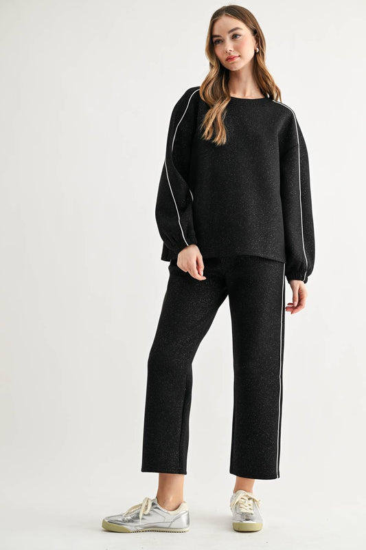 JOH FARYN PANT - BLACK GLITTER
