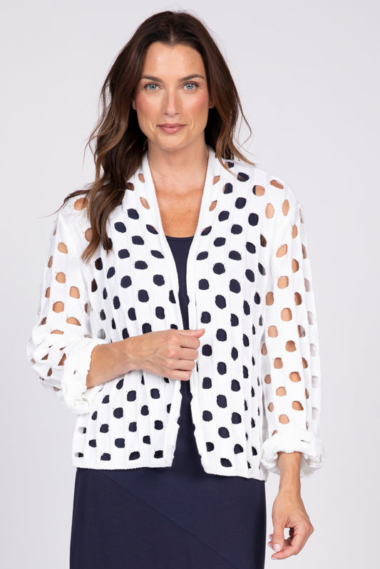 OLIVIA BY HABITAT LAYERING CARDI - WHITE