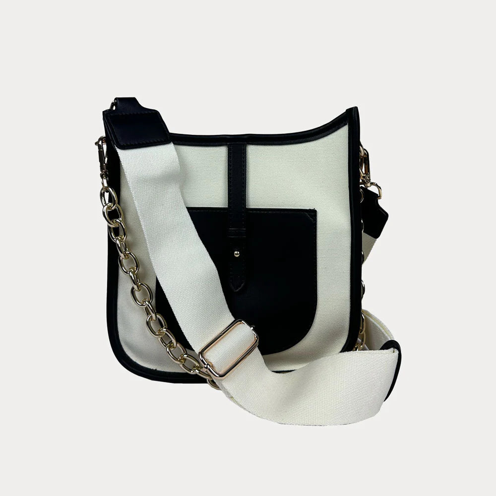 AHDORNED AMELIA MESSENGER BAG - BLACK MULTI