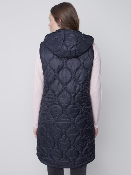CHARLIE B QUILTED PUFFER VEST - BLACK - C6268388B001