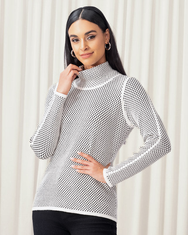 ELENA WANG LONG-SLEEVE TOP - OFF-WHITE