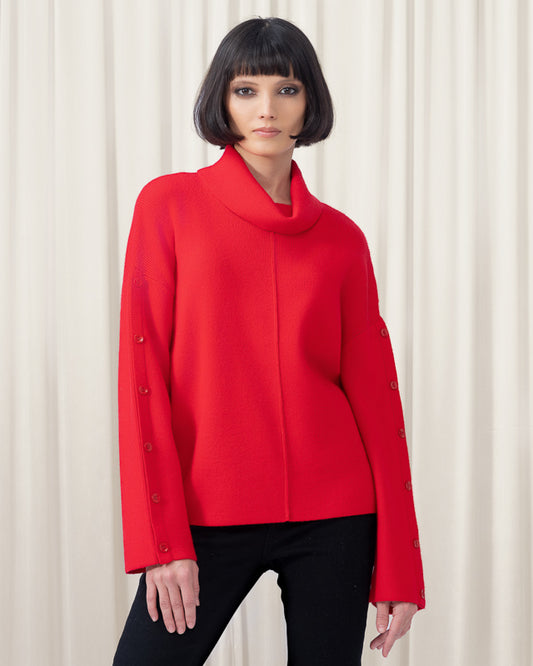 ELENA WANG SWEATER - RED