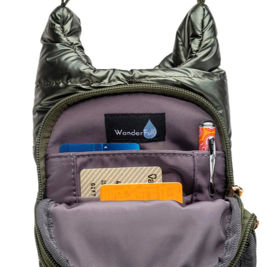 WANDERFULL HYDROBAG - SHINY ARMY GREEN