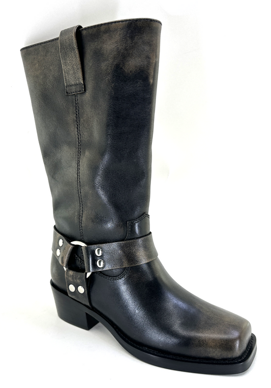 SILENT D HERVEE MOTO BOOT - SMOKEY BLACK