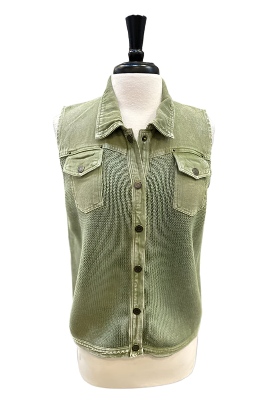 PBJ BLUES SWEATER VEST - SAGE GREEN