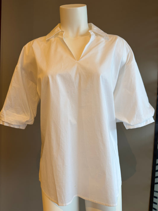 SALE - FOIL GOOD IMPRESSION TOP - WHITE