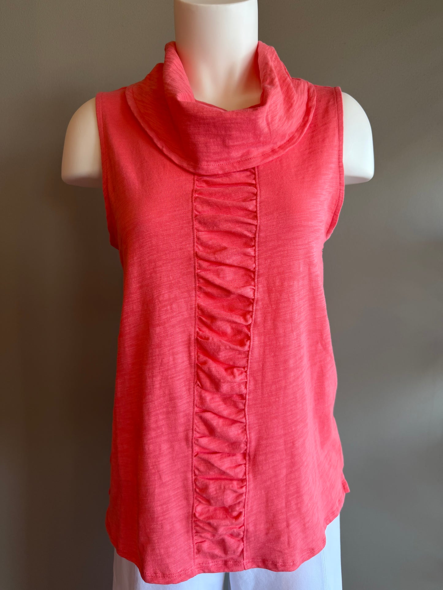 SALE HABITAT RUCHED TUNIC - CORAL