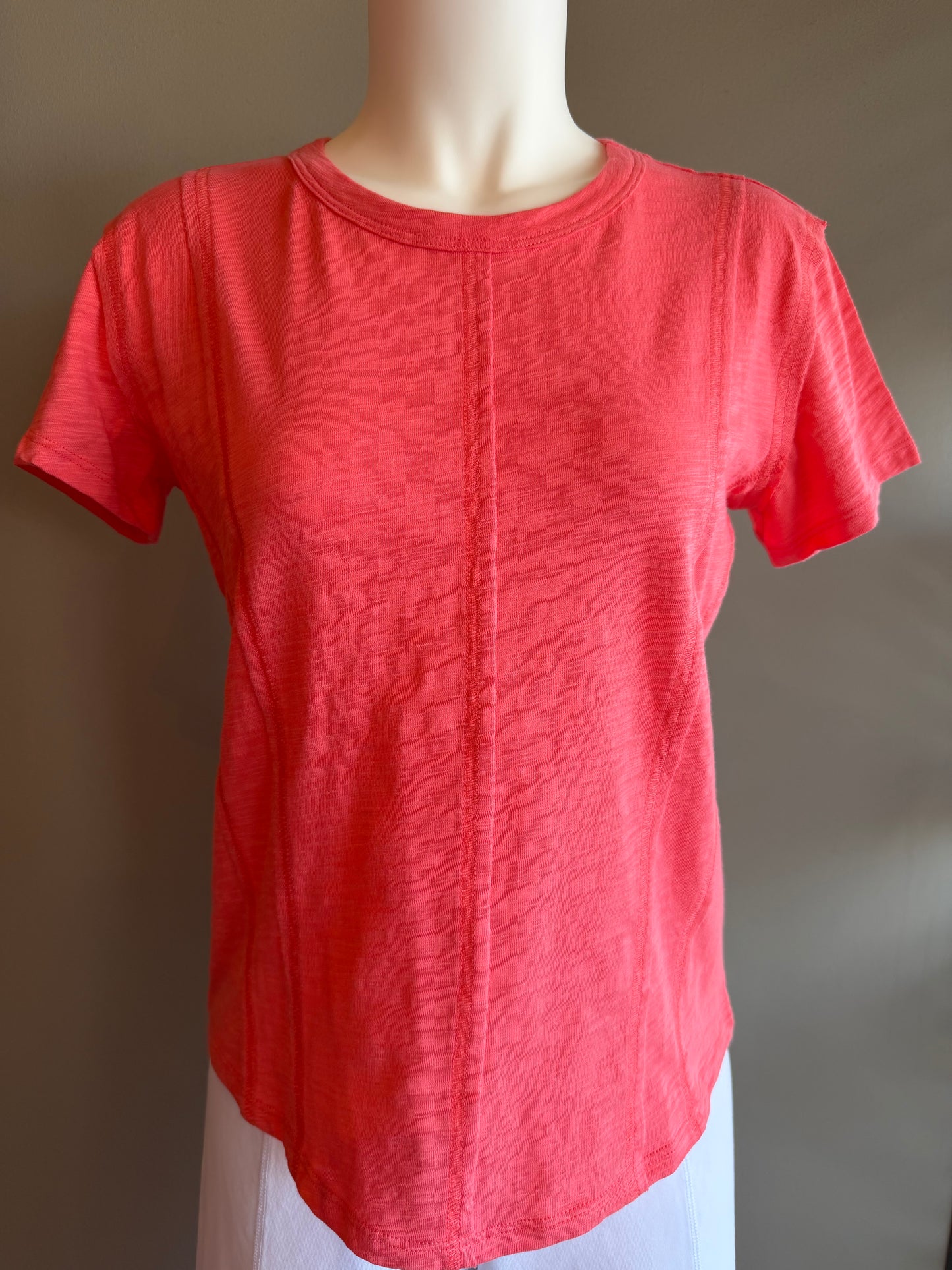 SALE HABITAT SEAMED TEE - CORAL