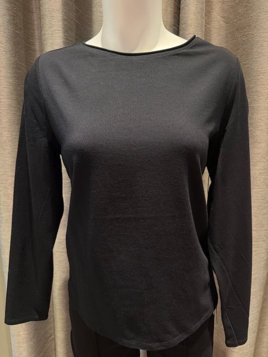 OLIVIA BY HABITAT ESSENTIAL KNITS LAYERING TEE - BLACK