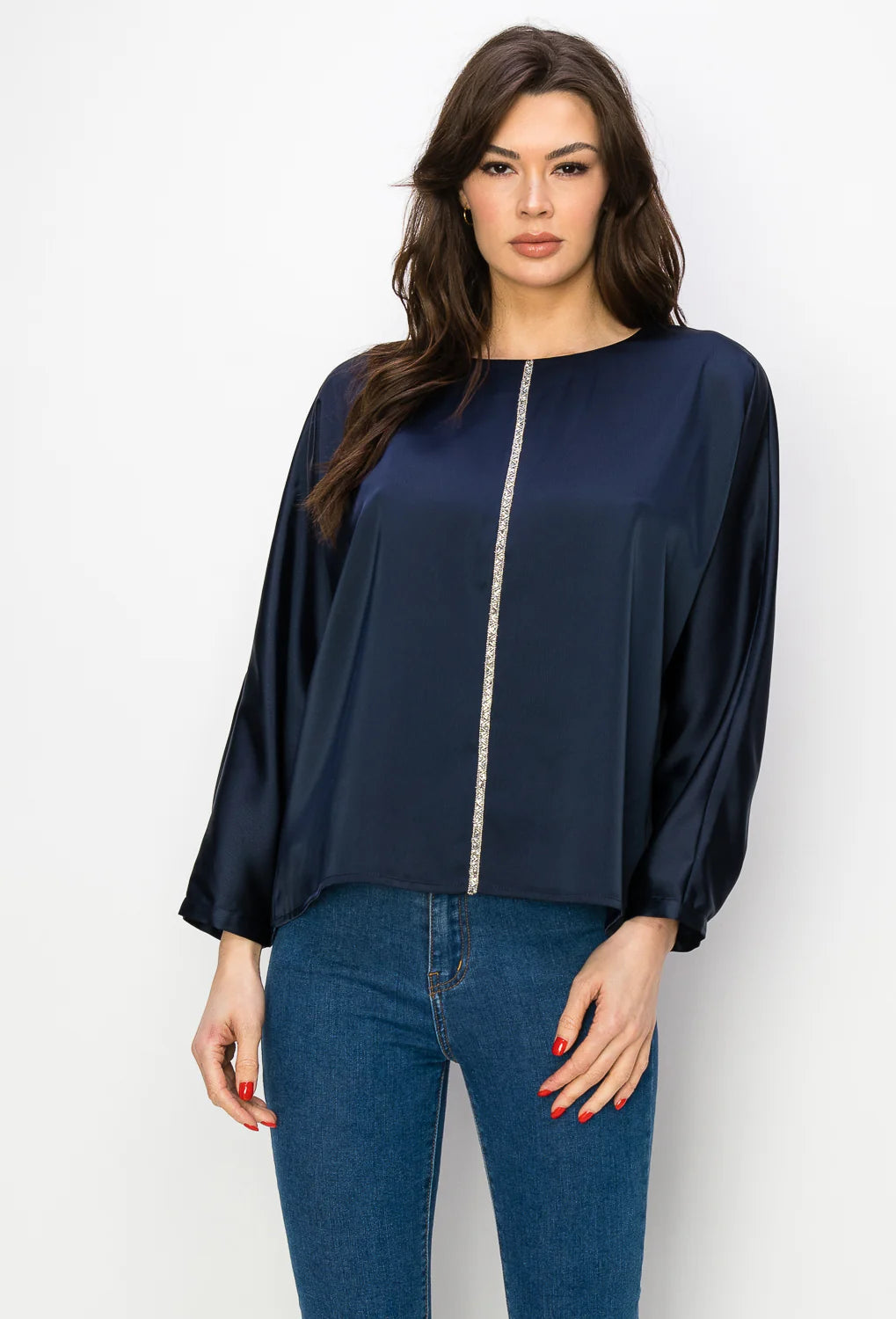 JOH WILMA TOP - NAVY