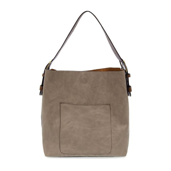 JOY ACCESSORIES CLASSIC HOBO HANDBAG - HEATHER COFFEE