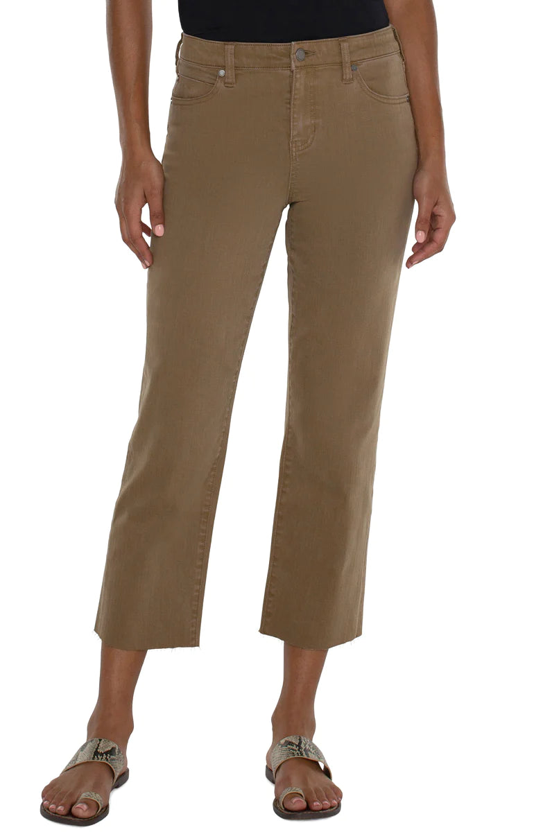 LIVERPOOL KENNEDY CROPPED PANTS - FLAGSTONE - LM7339WFFST