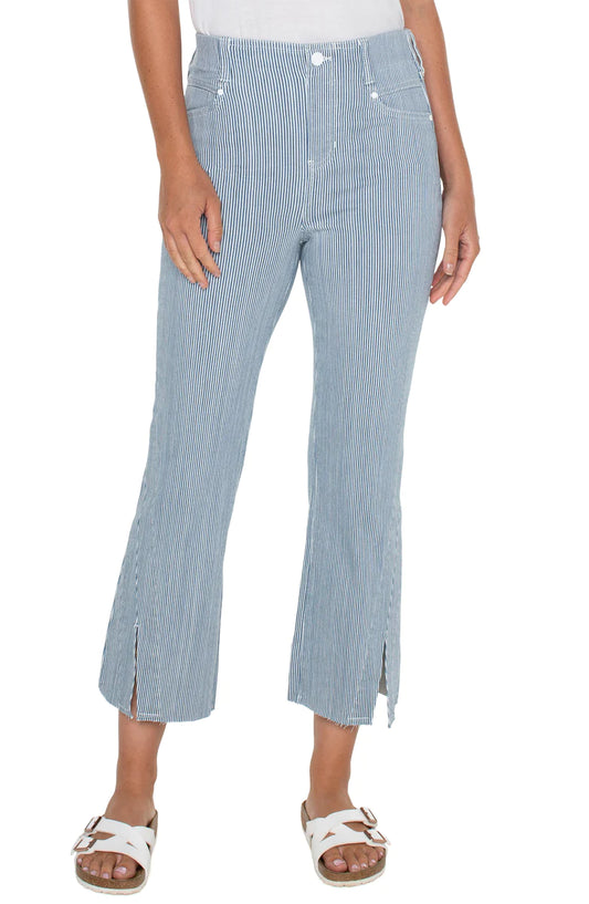 LIVERPOOL GIA GLIDER PANT - CHAMBRAY STRIPE - LM7893ST9CHS
