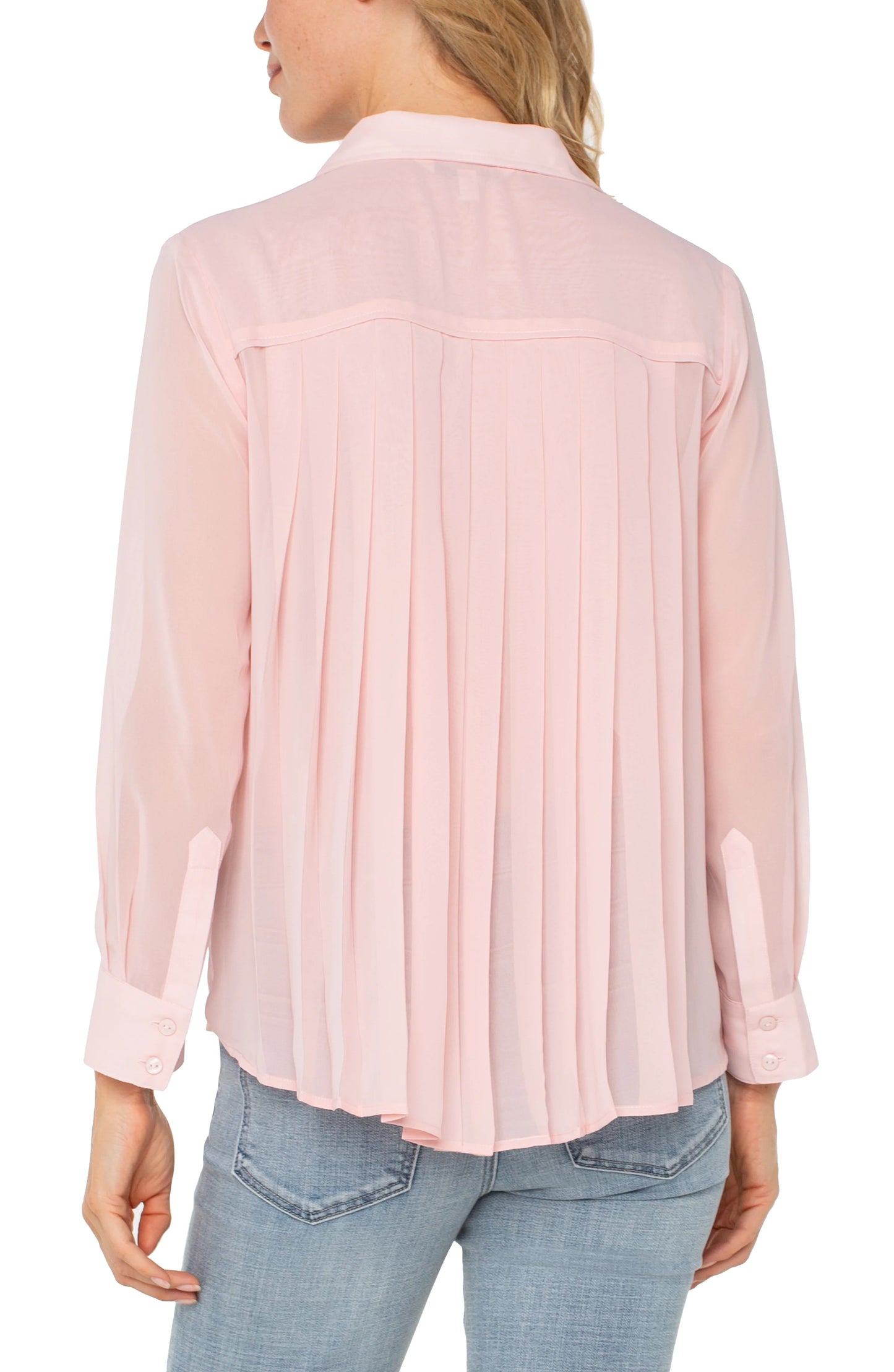*SALE* LIVERPOOL CHIFFON BLOUSE - PINK