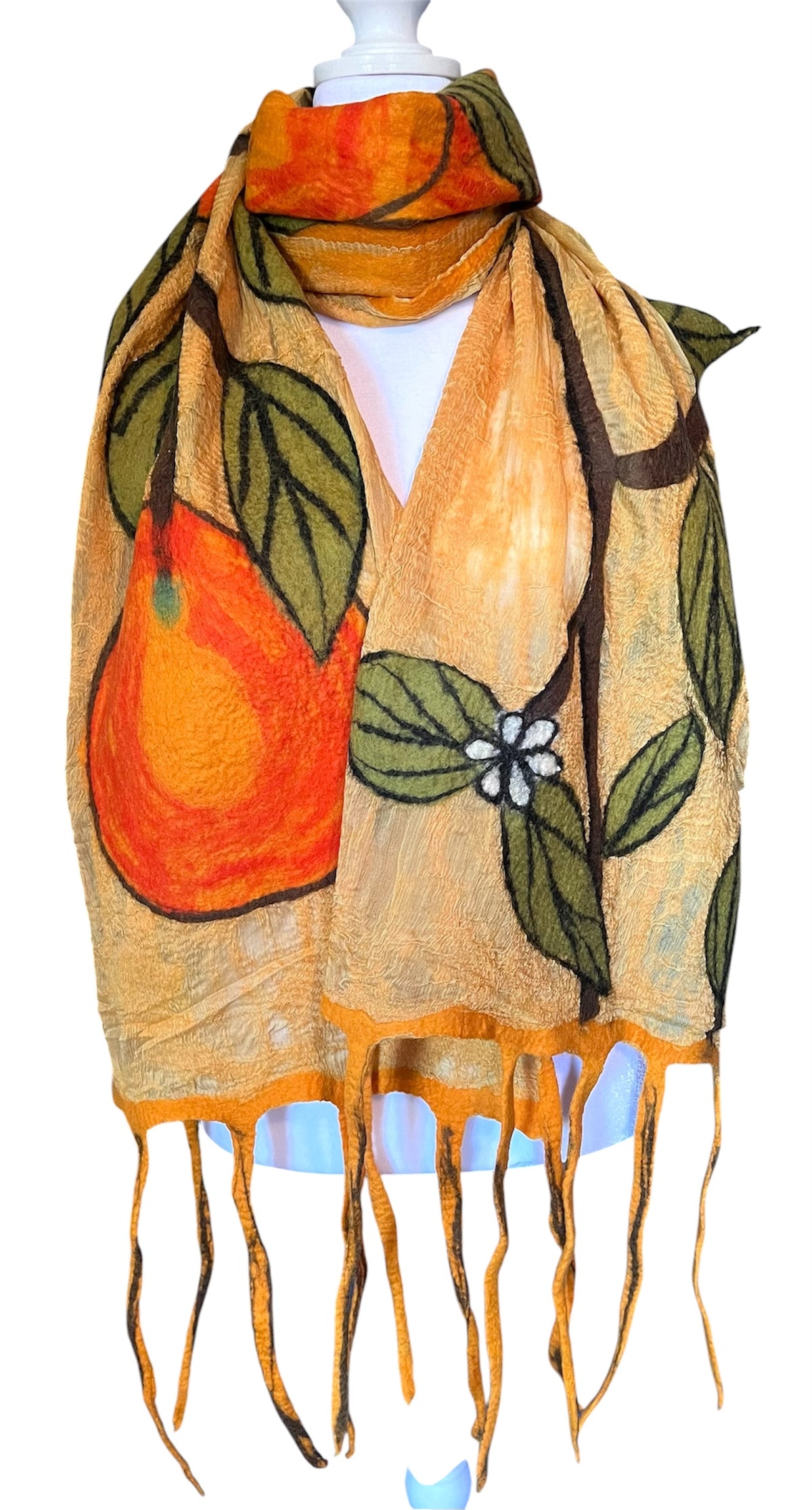POMEGRANATE MOON SCARF - ORANGES