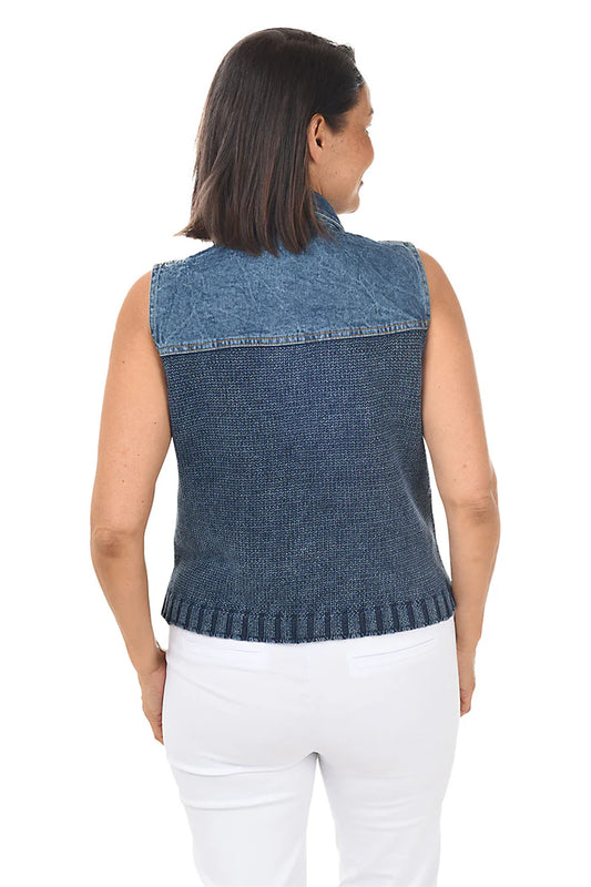 PBJ BLUES SWEATER VEST - INDIGO - BL071IND