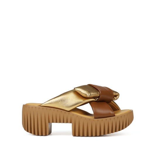 4CCCCEES PLIA BOW - BROWN AND GOLD