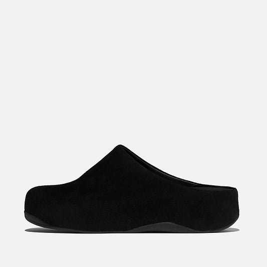 FITFLOP SHUV SUEDE CLOG - BLACK