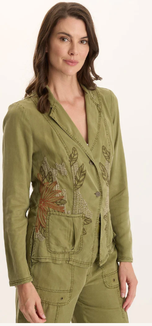 XCVI EMB DANSKI BLAZER - THICKET PIGMENT