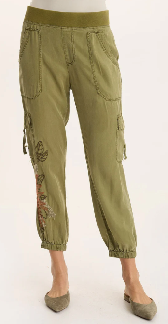 XCVI EMB DARRI JOGGER - THICKET PIGMENT