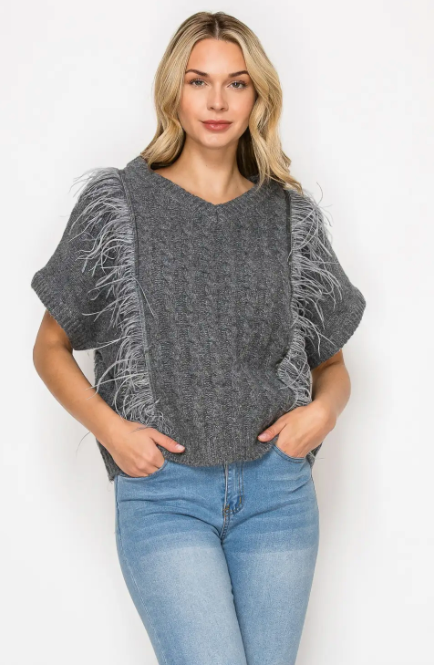 JOH SONJA TOP - CHARCOAL