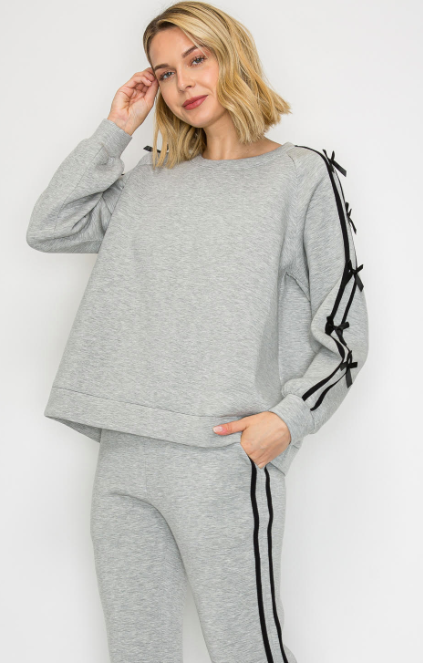 JOH FLORENCE TOP - HEATHER GREY