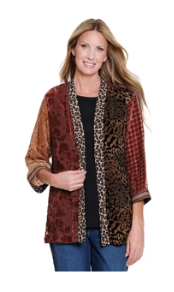 JOHN MARK MIX BURNOUT KIMONO MULTI