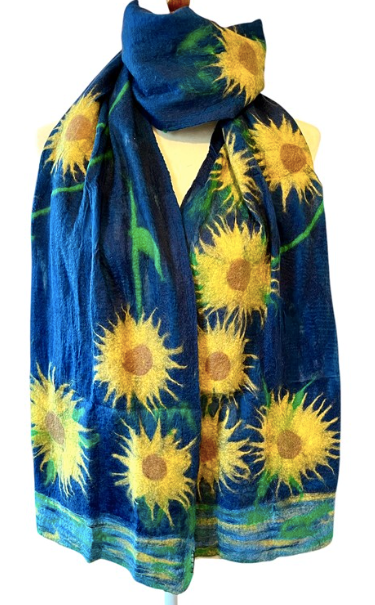 POMEGRANATE MOON SUNFLOWER FIELD - NAVY MULTI