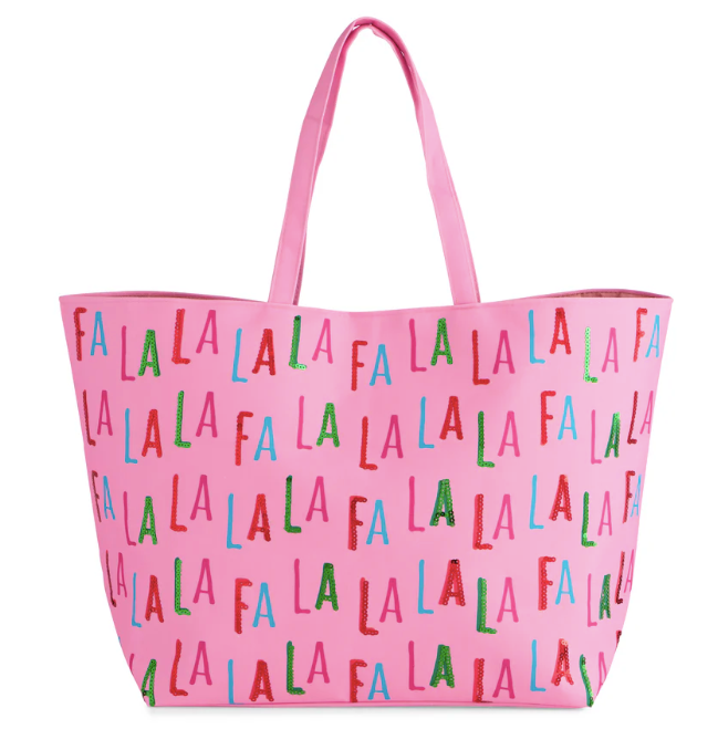 SHIRALEAH FA LA LA GIFT TOTE - PINK MULTI