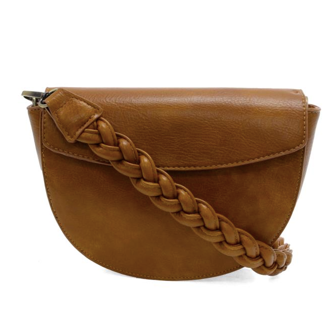 JOY SUSAN LINDA CRESCENT CROSSBODY - DARK AMBER