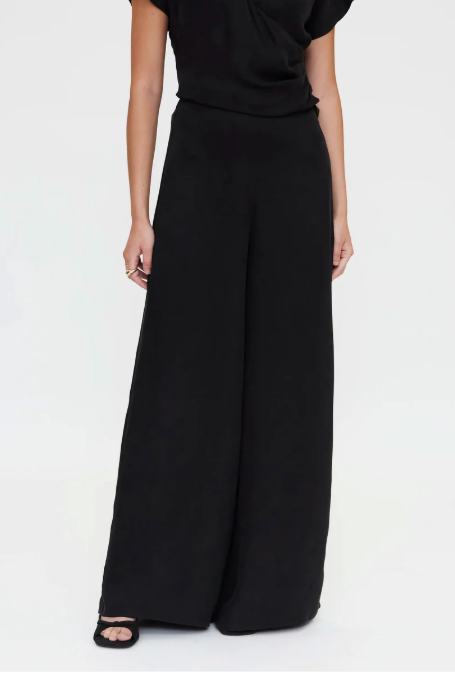 SALE WILD PONY CREPE PANTS - BLACK