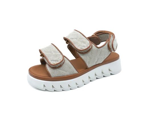 FLEXX EVELYN - PANNA CANVAS AND CUOIO NAPPA